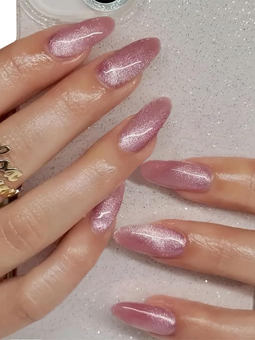 Dark Pink Color Fake Nail
